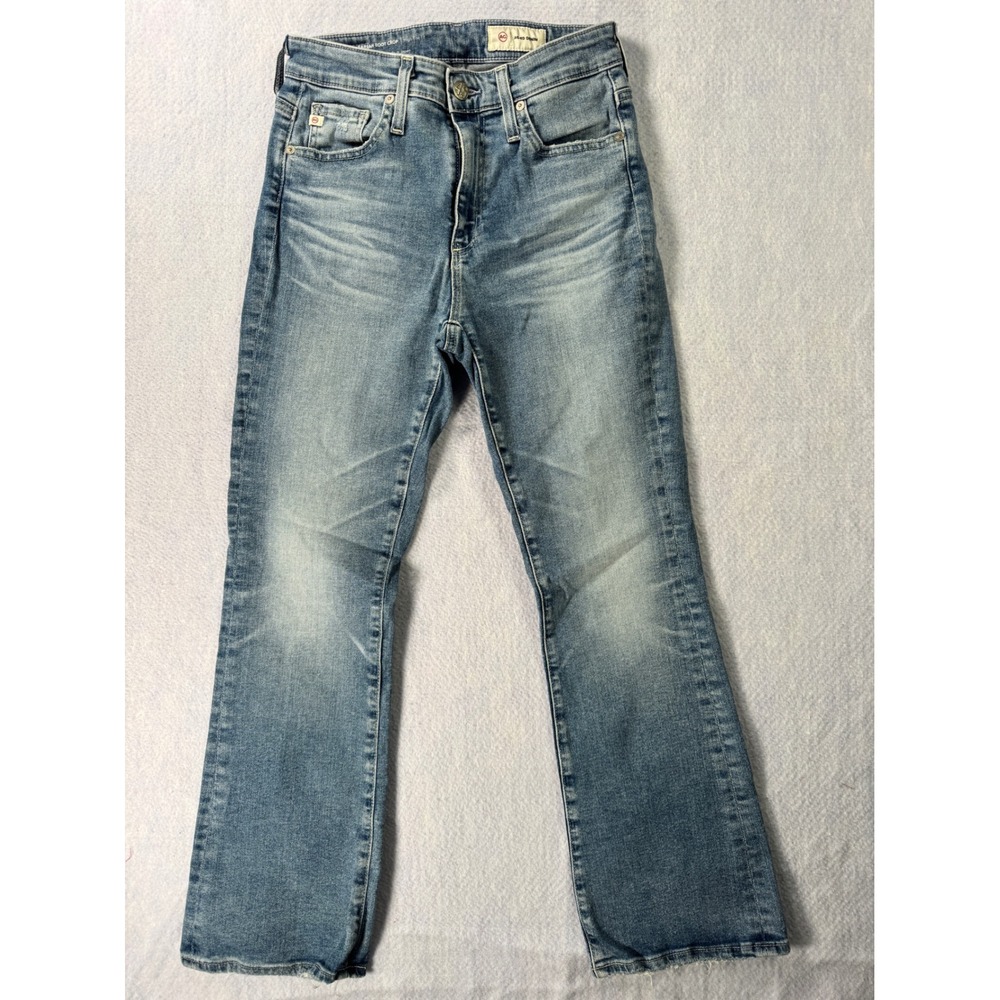 AG Adriano Goldschmied Farrah Boot Crop High Rise Jeans Light Wash Size 27